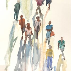 Through the crowd