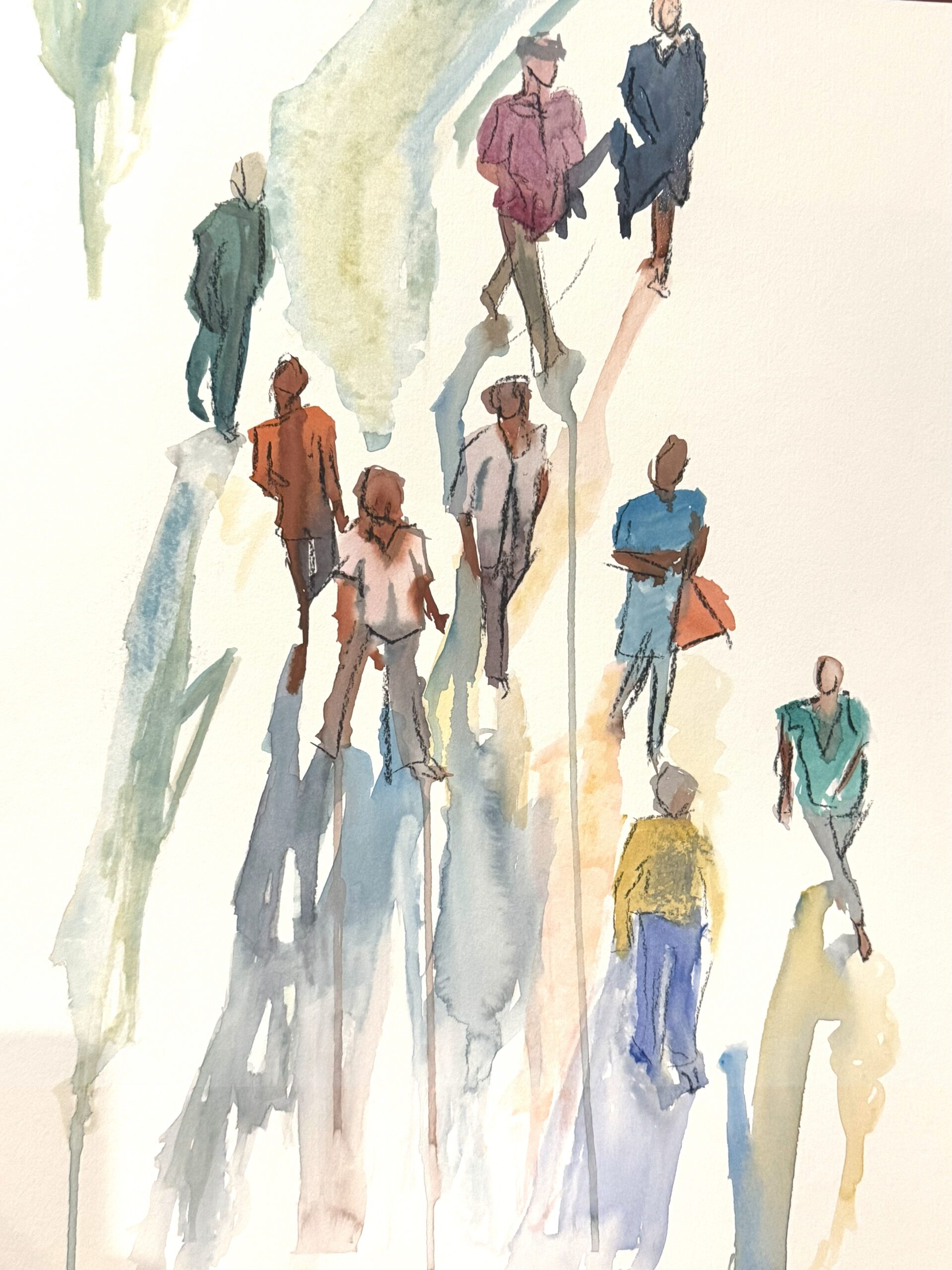 Through the crowd